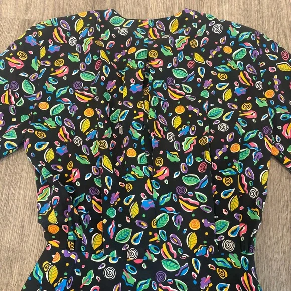 Vintage Liz Claiborne Dress Button Front Maxi Sundress Fit & Flare 90s Size 4 - Picture 9 of 10